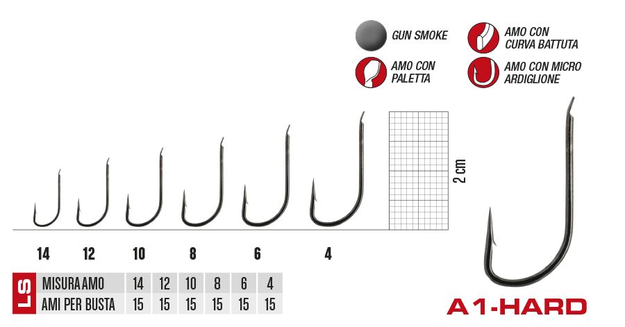 Gamakatsu A1-Hard LS-609F n° 08 pz. 15